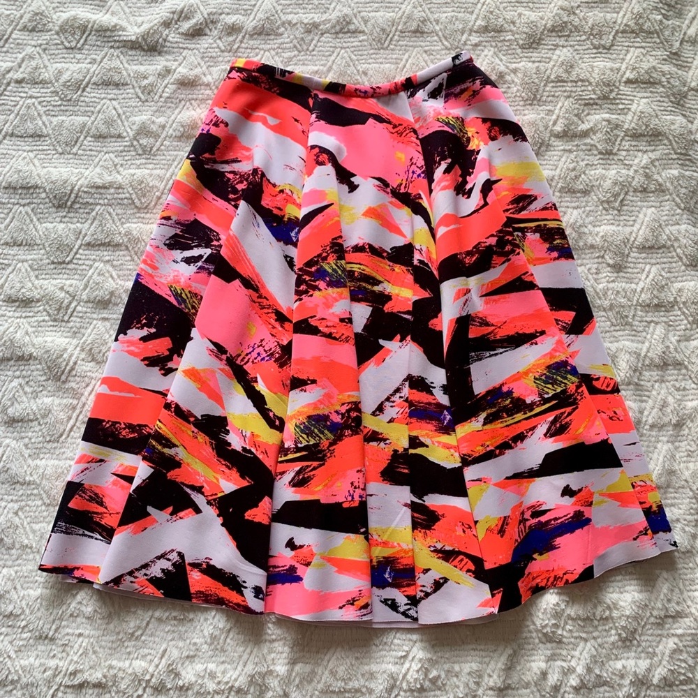 Neon Multi-Colored A-line Skirt